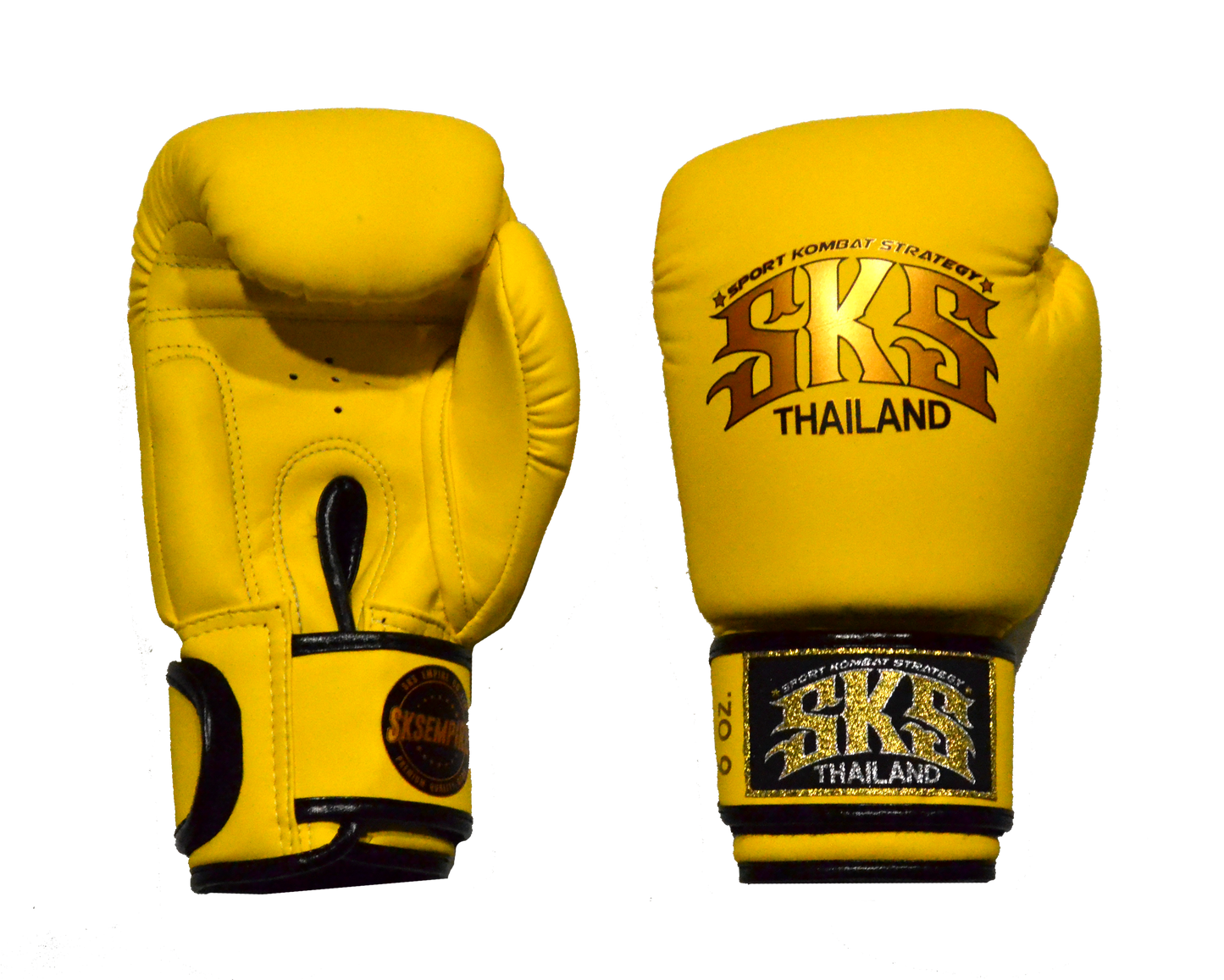 SKS Empire UK Yellow Synthetic Leather Boxing Gloves at £50