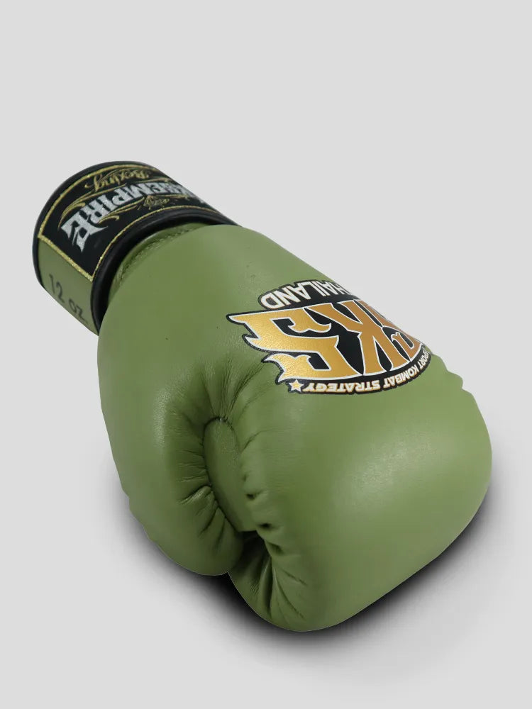 SKS Khaki leather boxing gloves