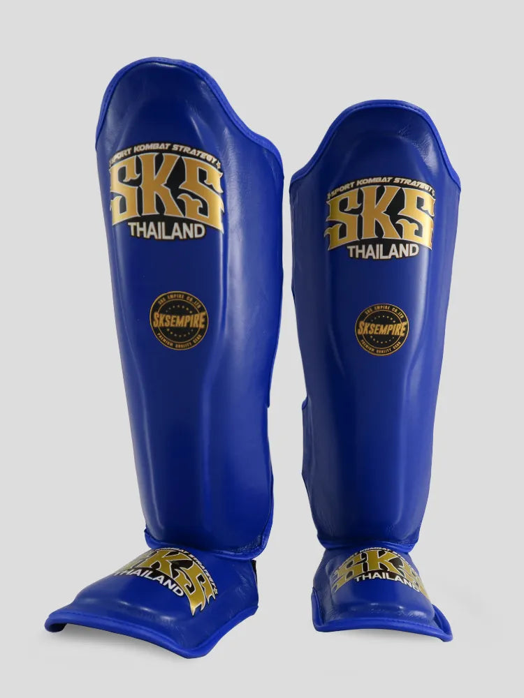 SKS Blue Leather Shinguard