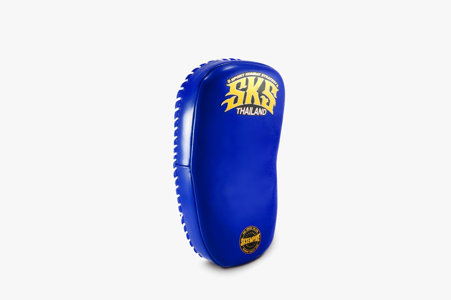 SKS Blue 'leather' curved kick pad