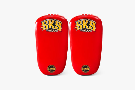 SKS Red 'leather' curved kick pad