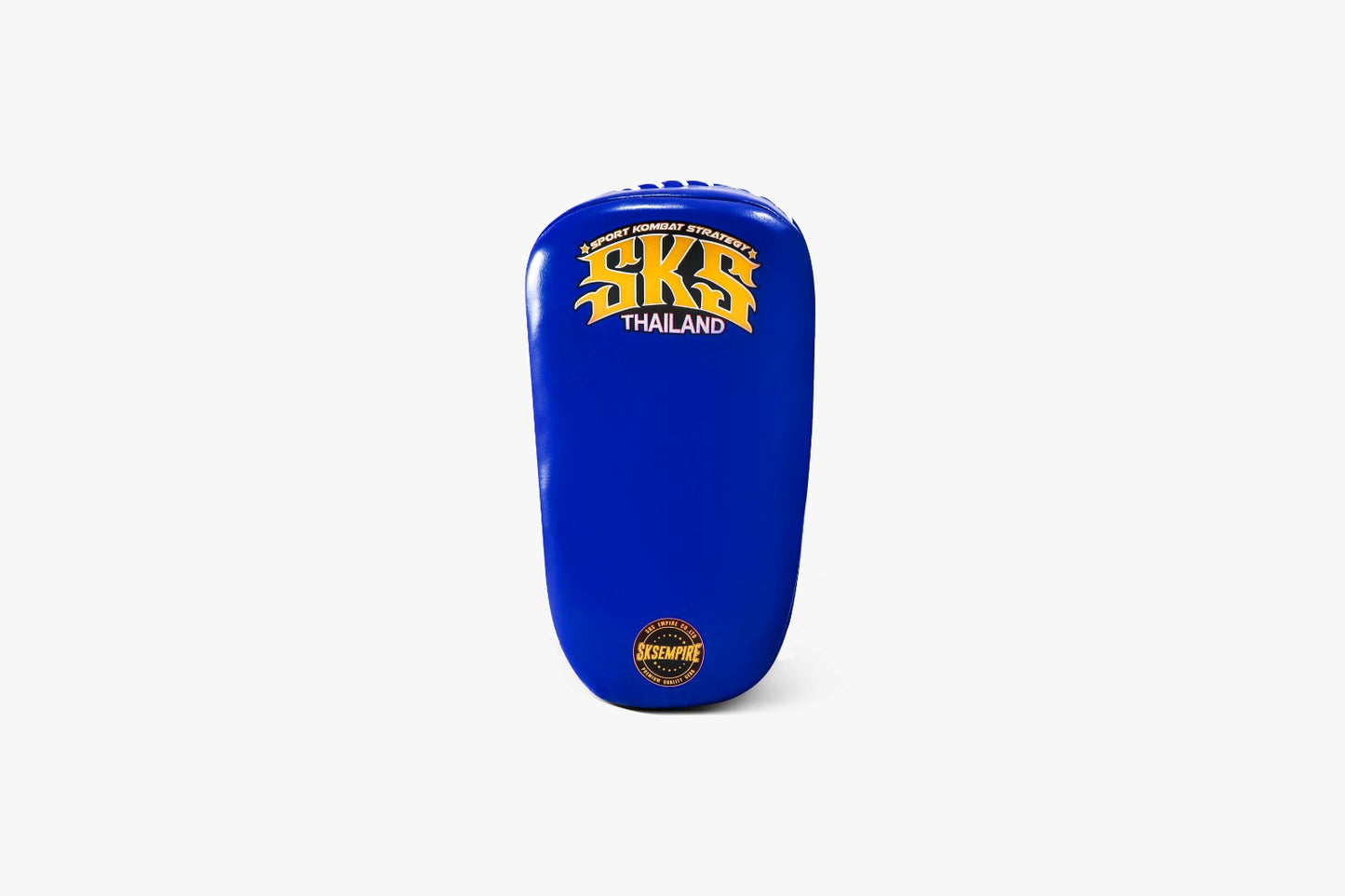 SKS Blue 'leather' curved kick pad