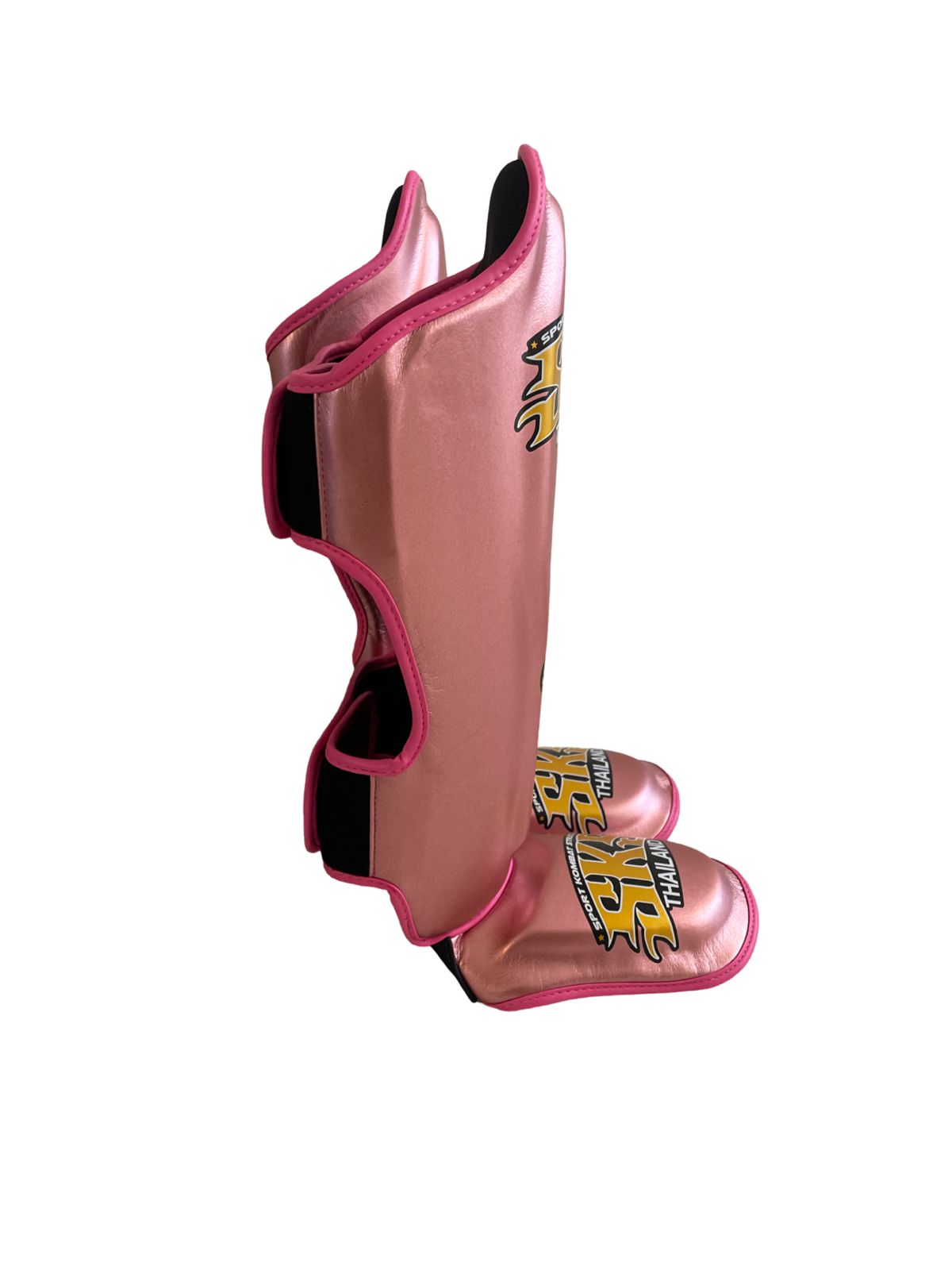 SKS Metallic Pink Microfiber Shin Pads