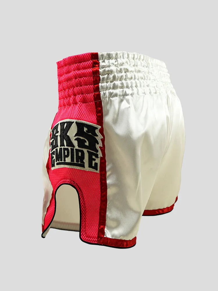 SKS Empire Muaythai fighting (pink/white) shorts