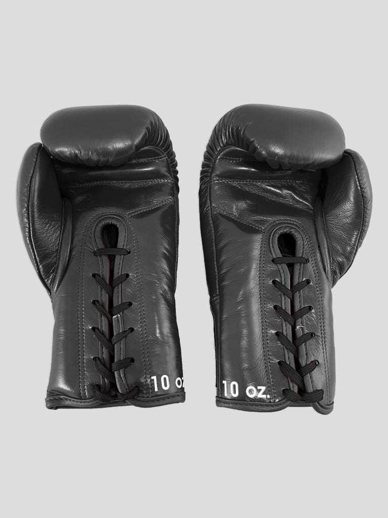 SKS Black Lace Up Boxing Gloves