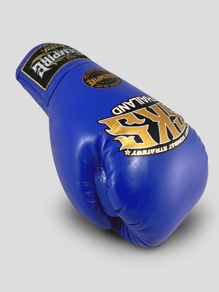 SKS Blue Lace Up Boxing Gloves