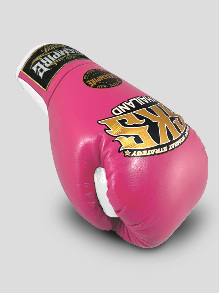 SKS Pink Lace Up Boxing Gloves