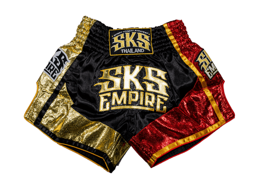 SKS 2/Tone Shorts (Gold/Red) at £50