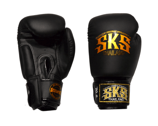 SKS Empire UK Black Velcro Synthetic Leather Gloves at £50