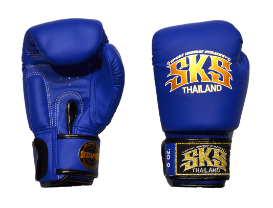 SKS Empire UK Blue Velcro Synthetic Leather Gloves at £50