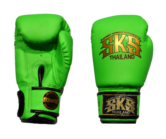 SKS Empire UK Green Velcro Synthetic Leather Gloves at £50