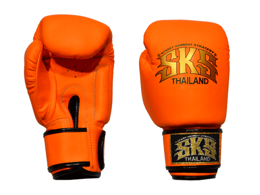 SKS Empire UK Orange Velcro Synthetic Leather Gloves at £50
