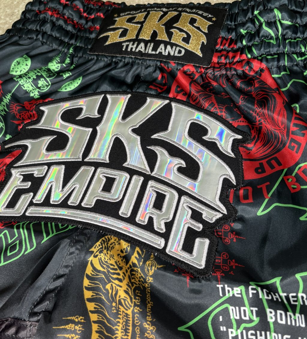 SKS Sticker Bomb (Red/Green) Shorts - Image 4