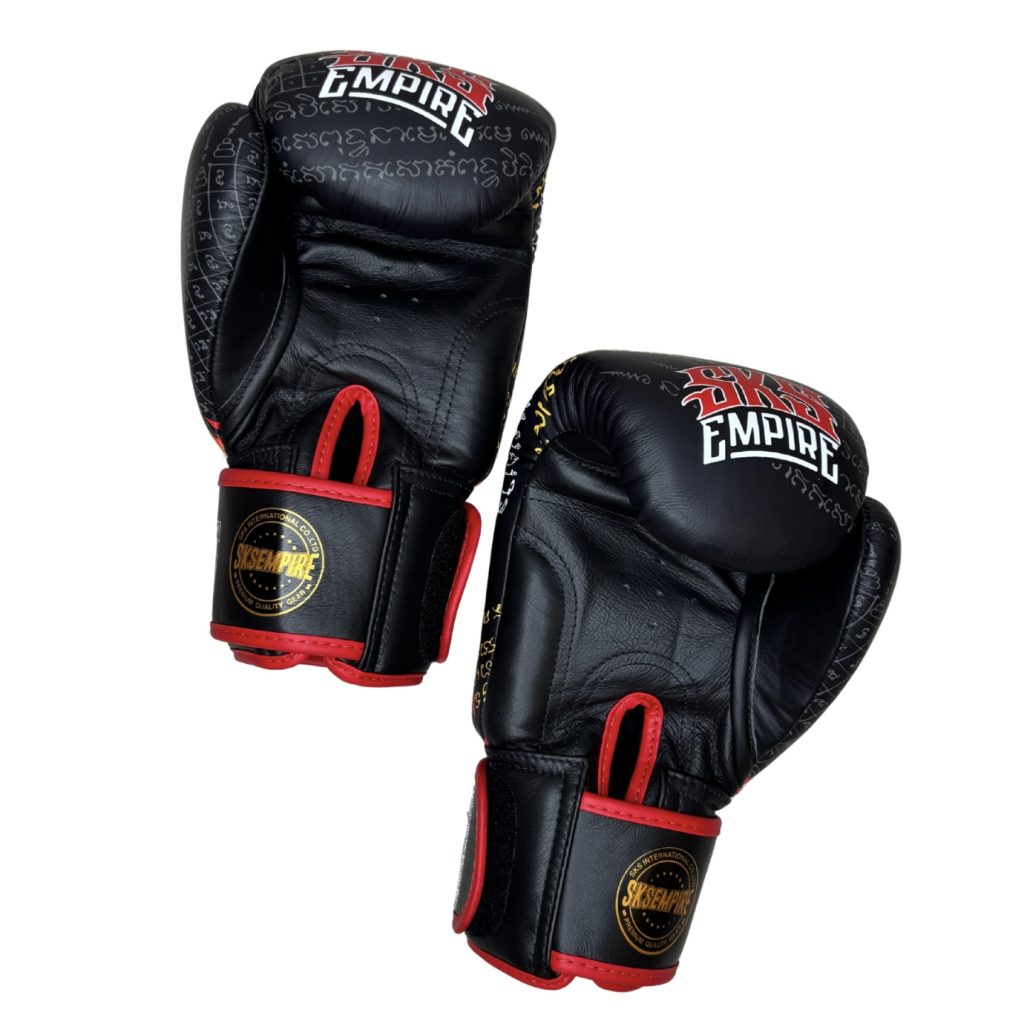 SKS Leather Inferno Tiger Velcro Boxing Gloves - Image 3