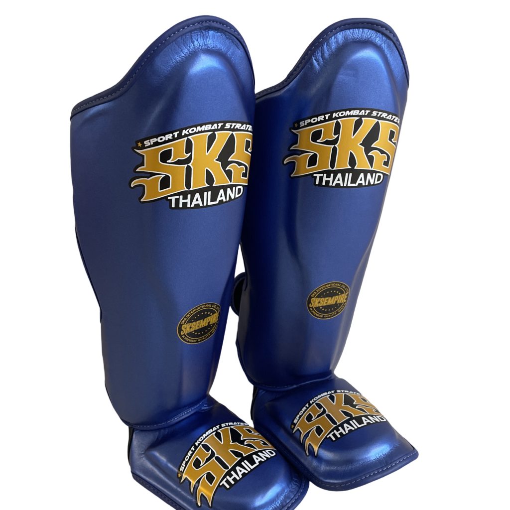 SKS Metallic Blue Microfiber Shinguard