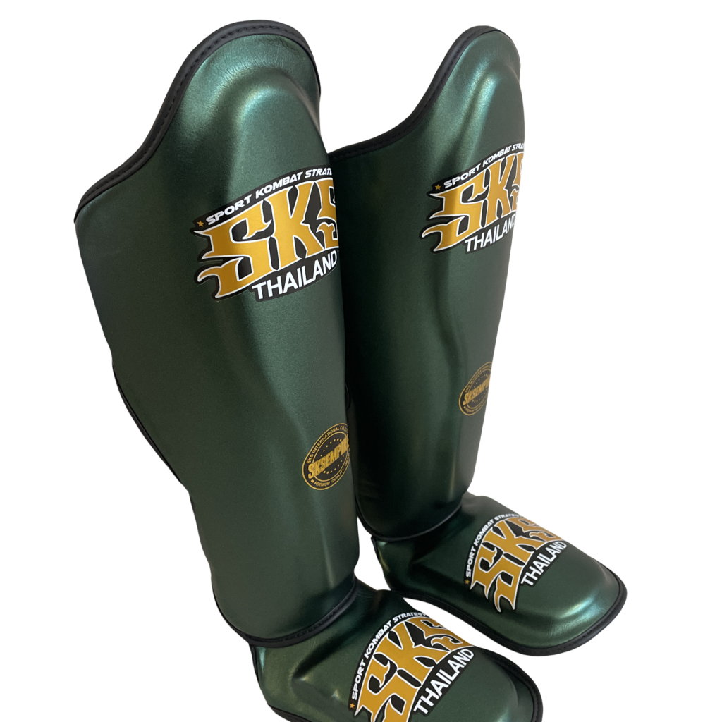 Metallic Green Microfiber Shinguards