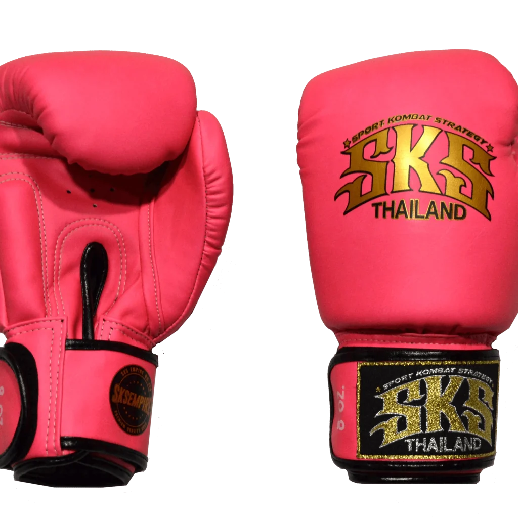 Kids Pink Velcro Synthetic Leather Boxing Gloves