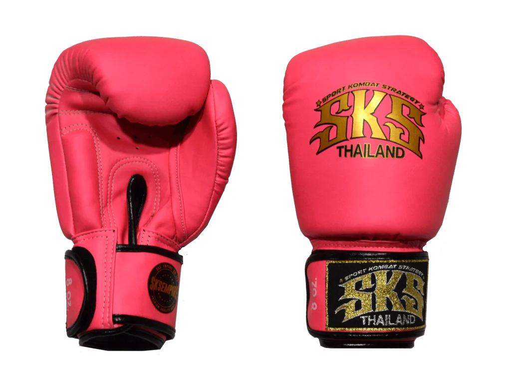 Kids Pink Velcro Synthetic Leather Boxing Gloves