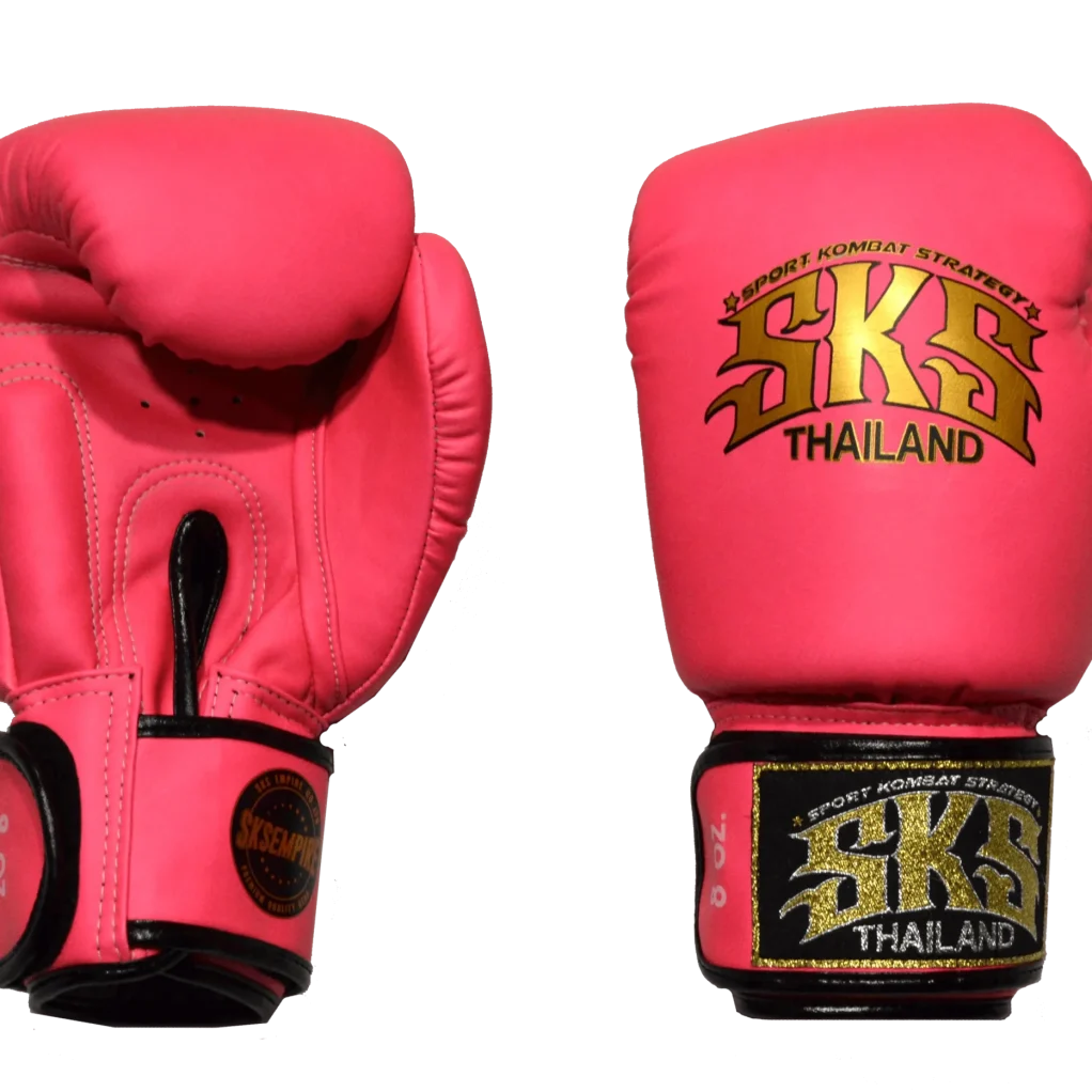 Kids Pink Velcro Synthetic Leather Boxing Gloves