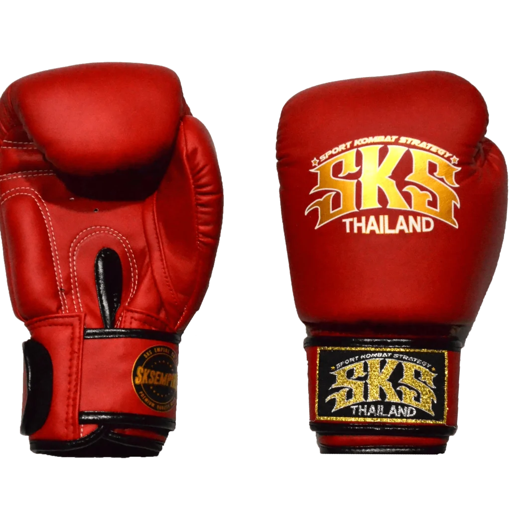 Kids Red Velcro Synthetic Leather Boxing Gloves
