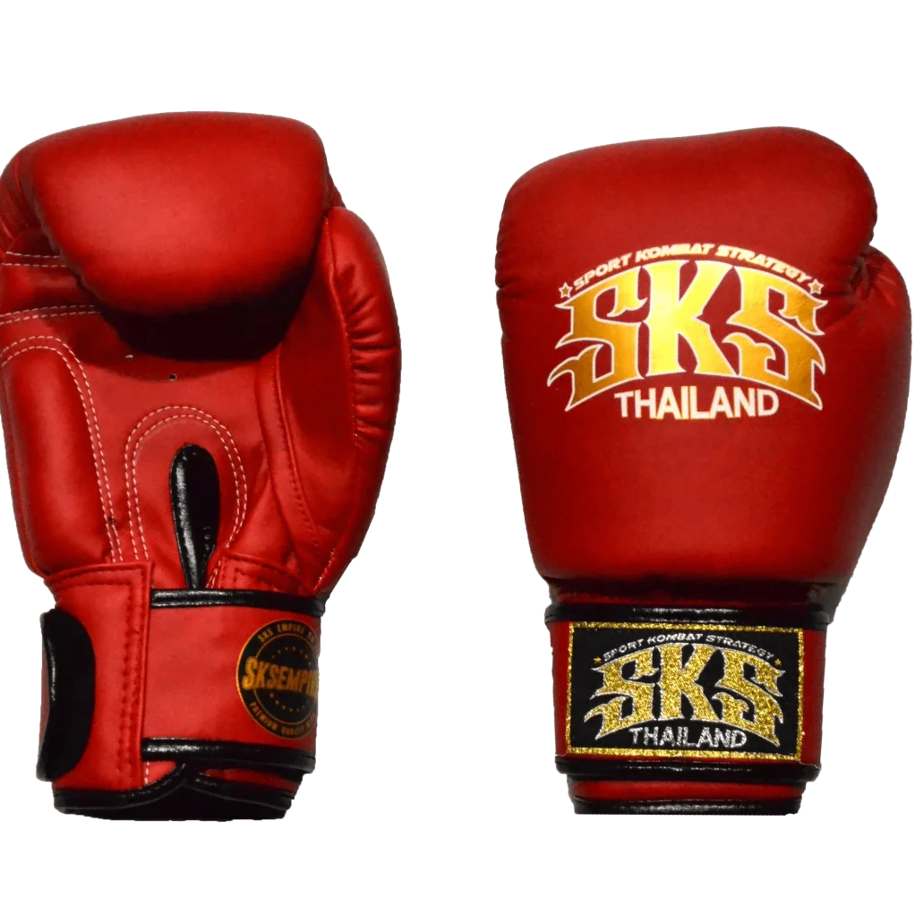 Kids Red Velcro Synthetic Leather Boxing Gloves