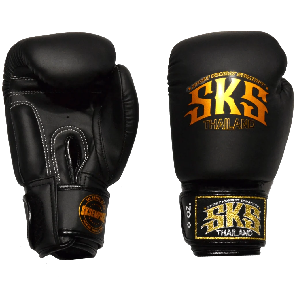 Kids Black Velcro Synthetic Leather Boxing Gloves