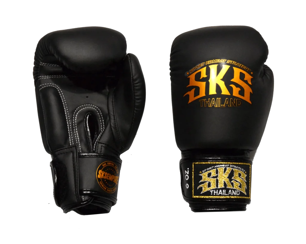 Kids Black Velcro Synthetic Leather Boxing Gloves