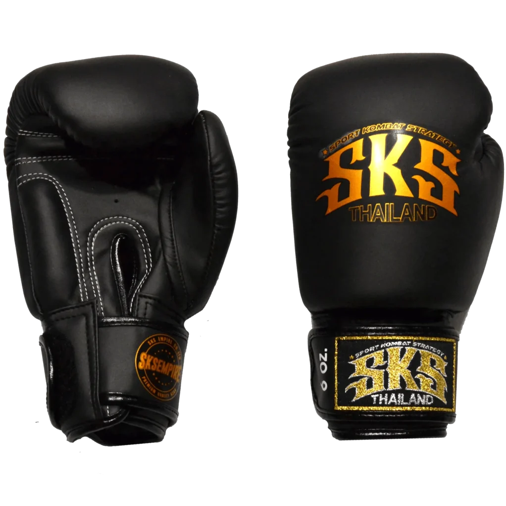 Kids Black Velcro Synthetic Leather Boxing Gloves