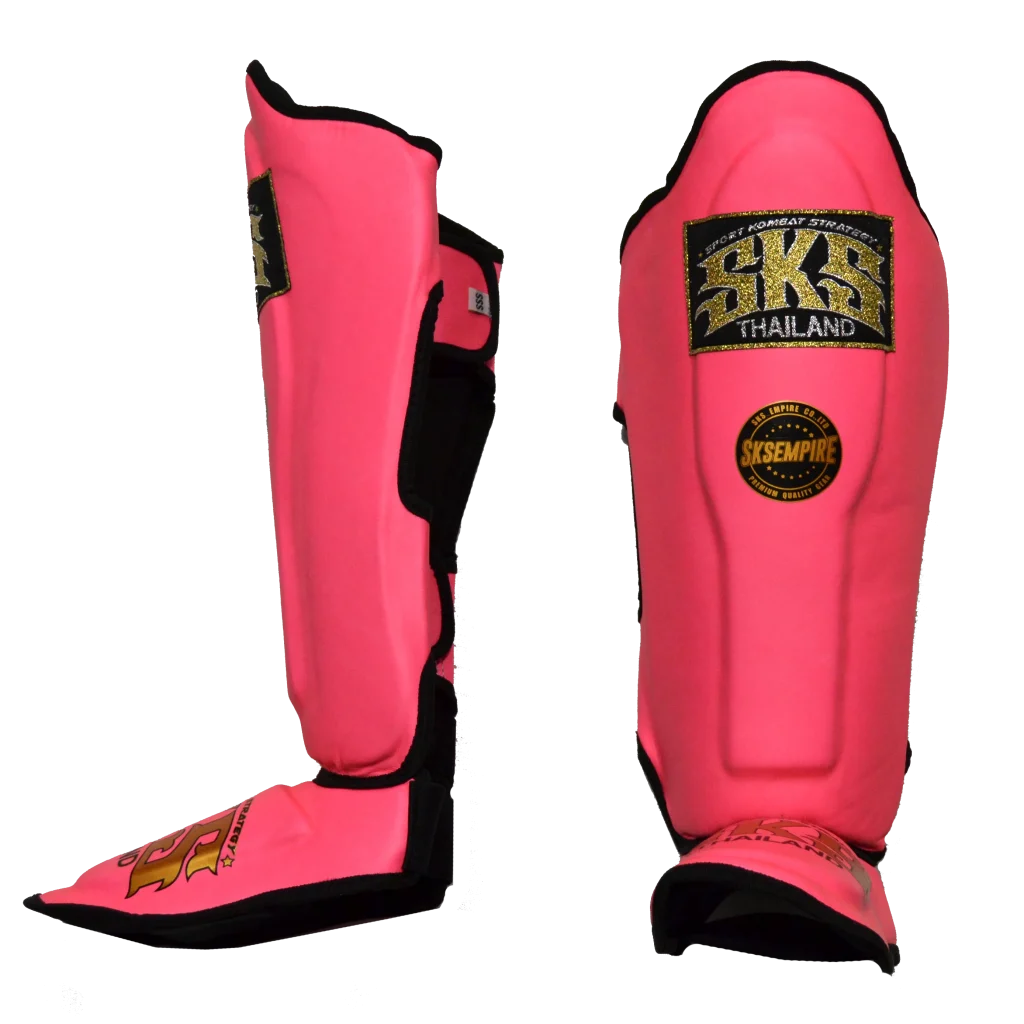 SKS Kids Pink Synthetic Leather Shinguards