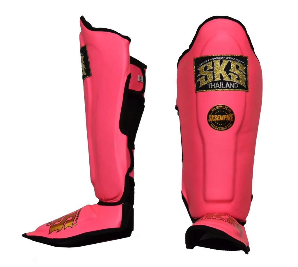 SKS Kids Pink Synthetic Leather Shinguards