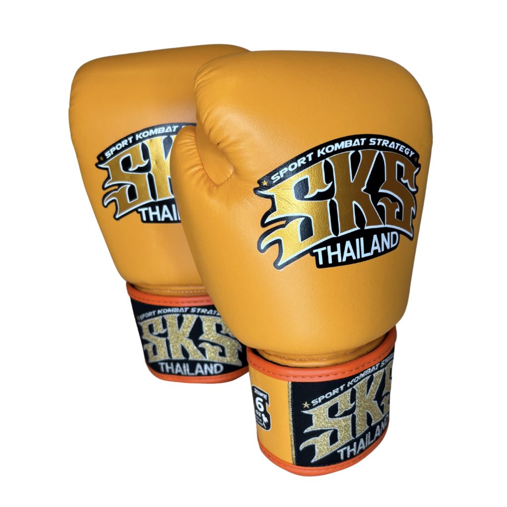 Kids Orange Velcro Synthetic Leather Boxing Gloves