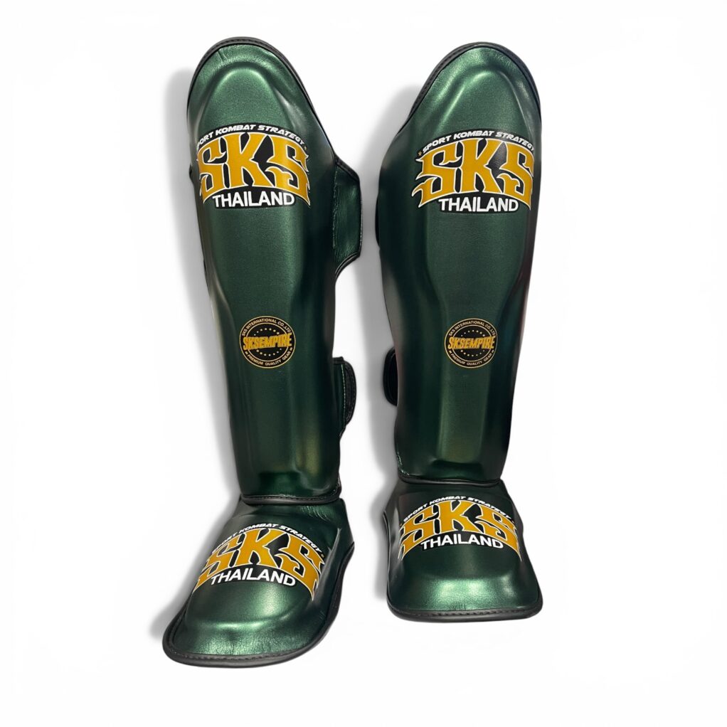 Metallic Green Microfiber Shinguards