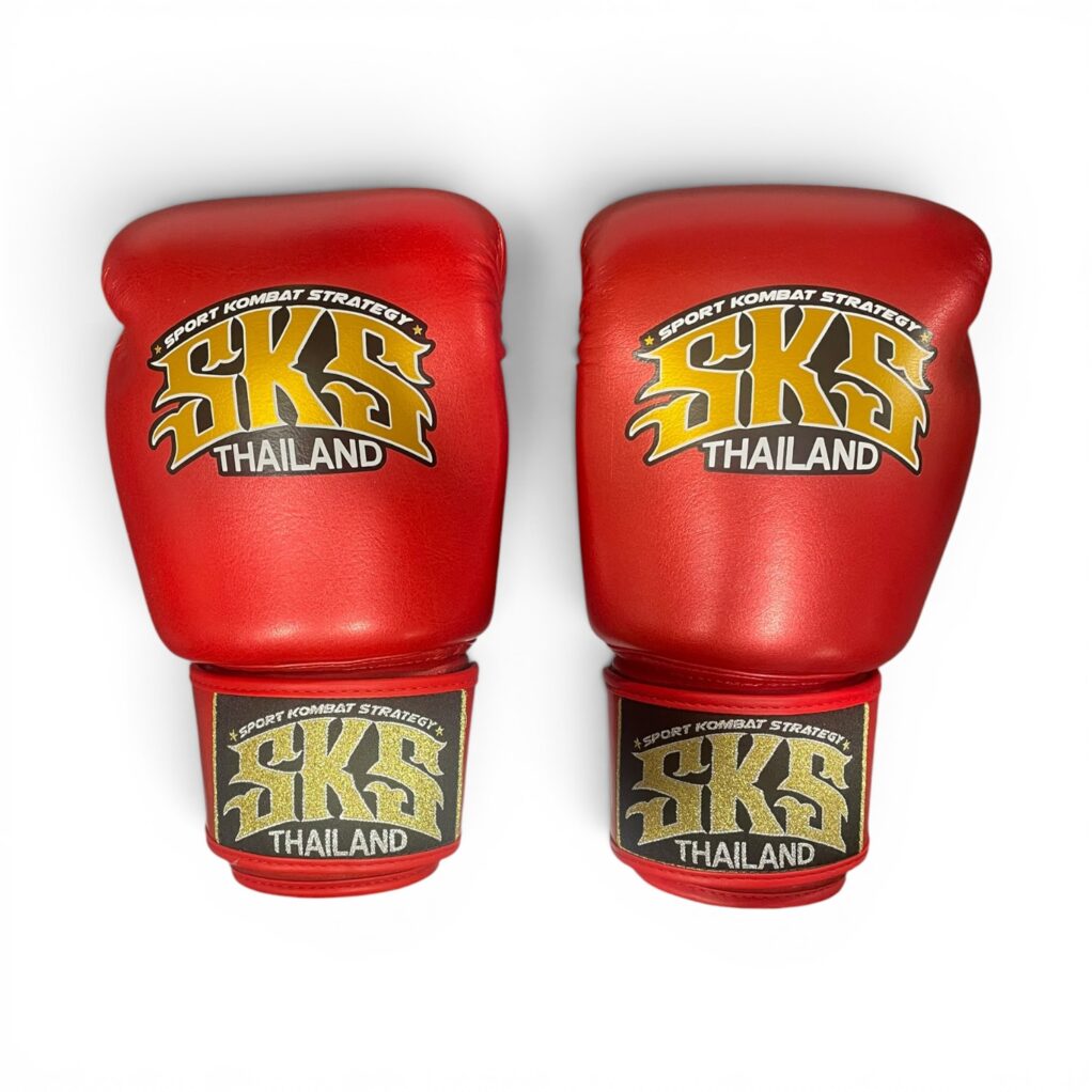 Kids Red Velcro Synthetic Leather Boxing Gloves
