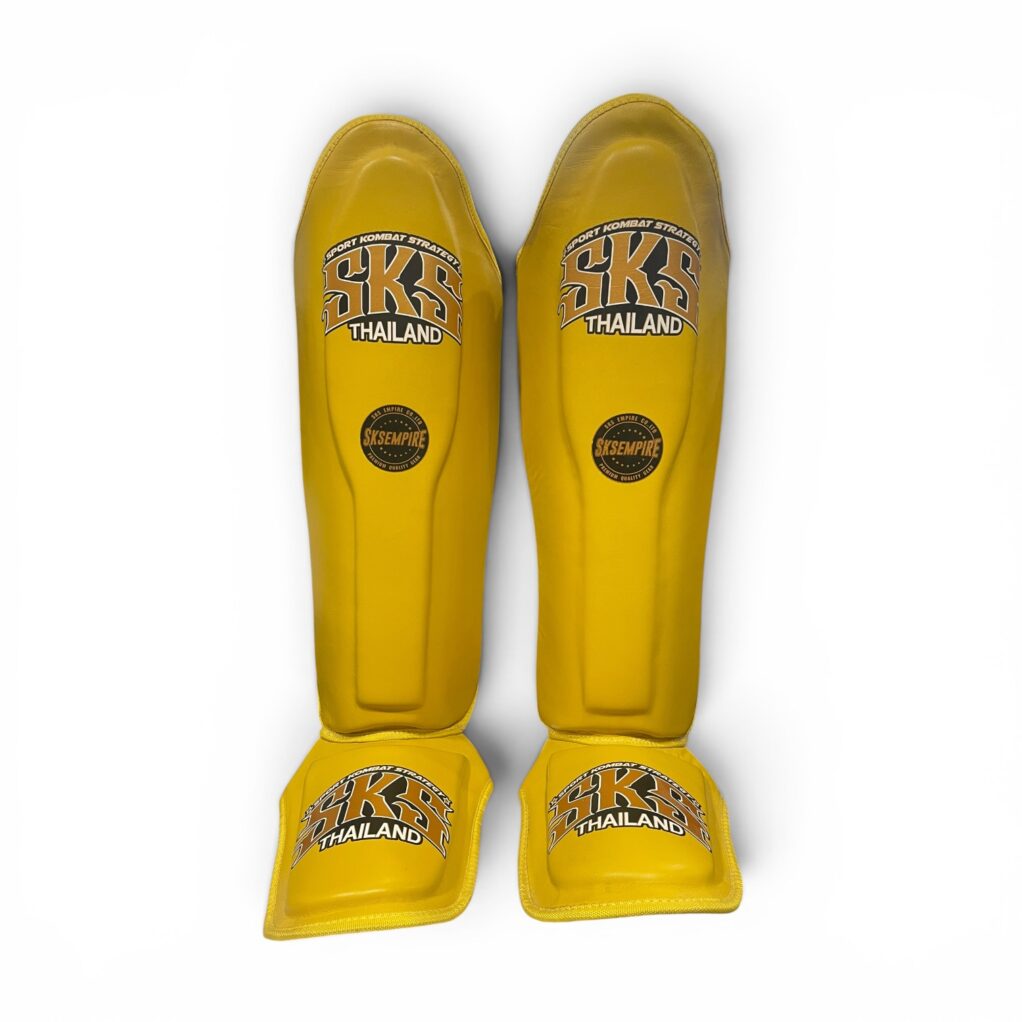 SKS Yellow Leather Shinguard