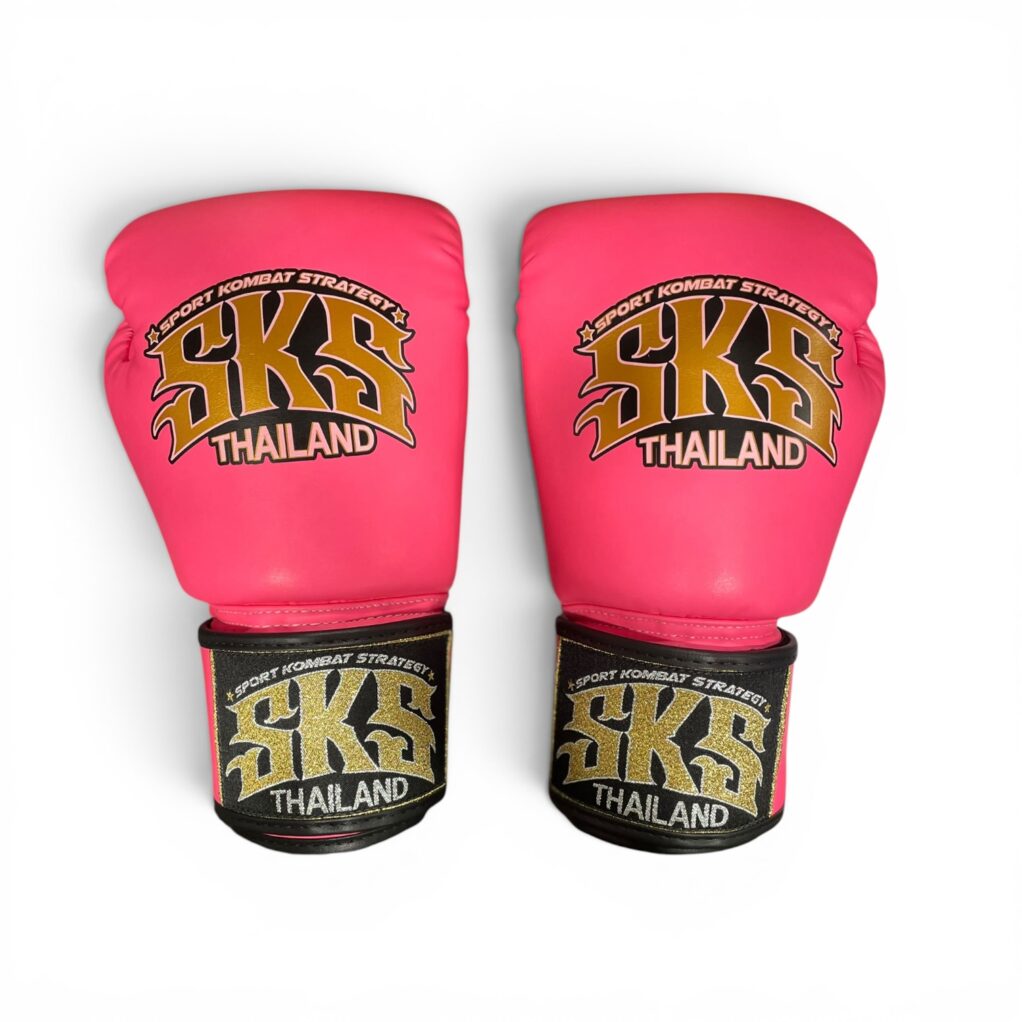 Kids Pink Velcro Synthetic Leather Boxing Gloves