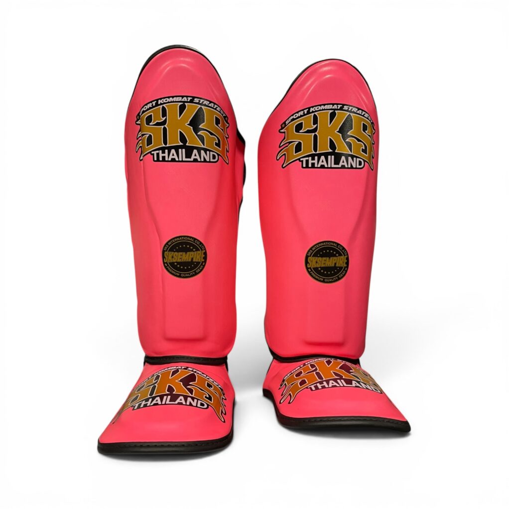 SKS Kids Pink Synthetic Leather Shinguards
