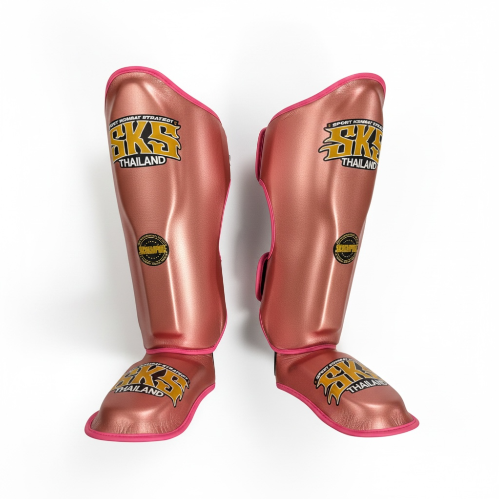 SKS Metallic Pink Microfiber Shinguard