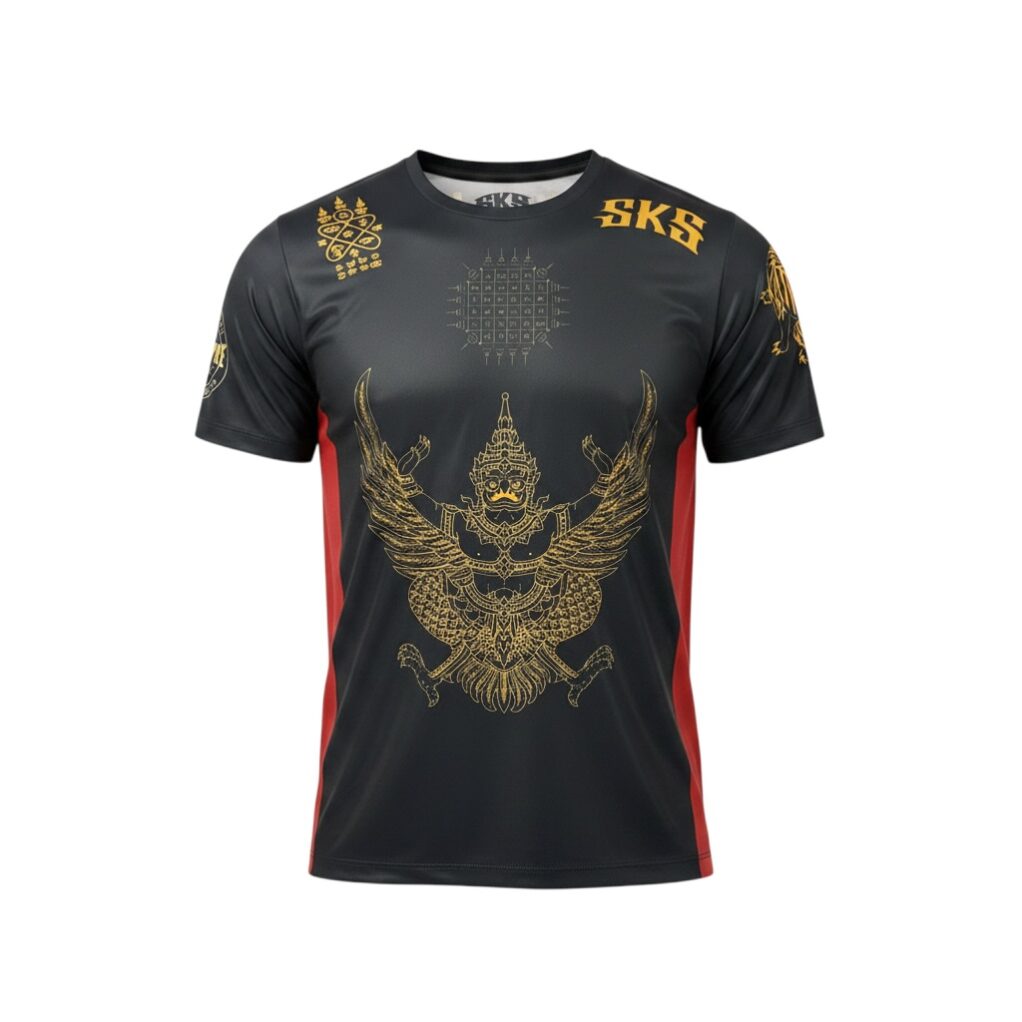 SKS Kids Garuda T-Shirt (Black & Maroon)