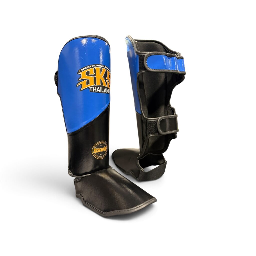 SKS Split Shin-guard (Black & Blue)